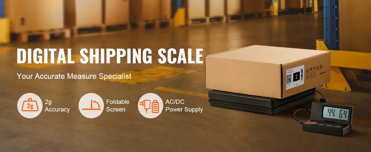 110 lbs Digital Postal Shipping Scale with Time