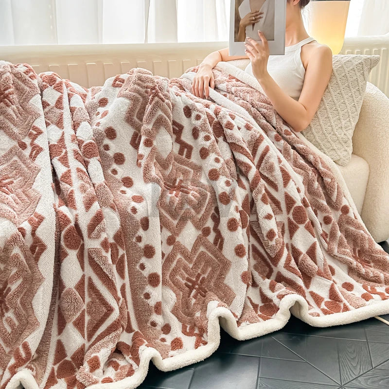 Fleece Blanket, Artificial Wool, Various Colors, Sizes