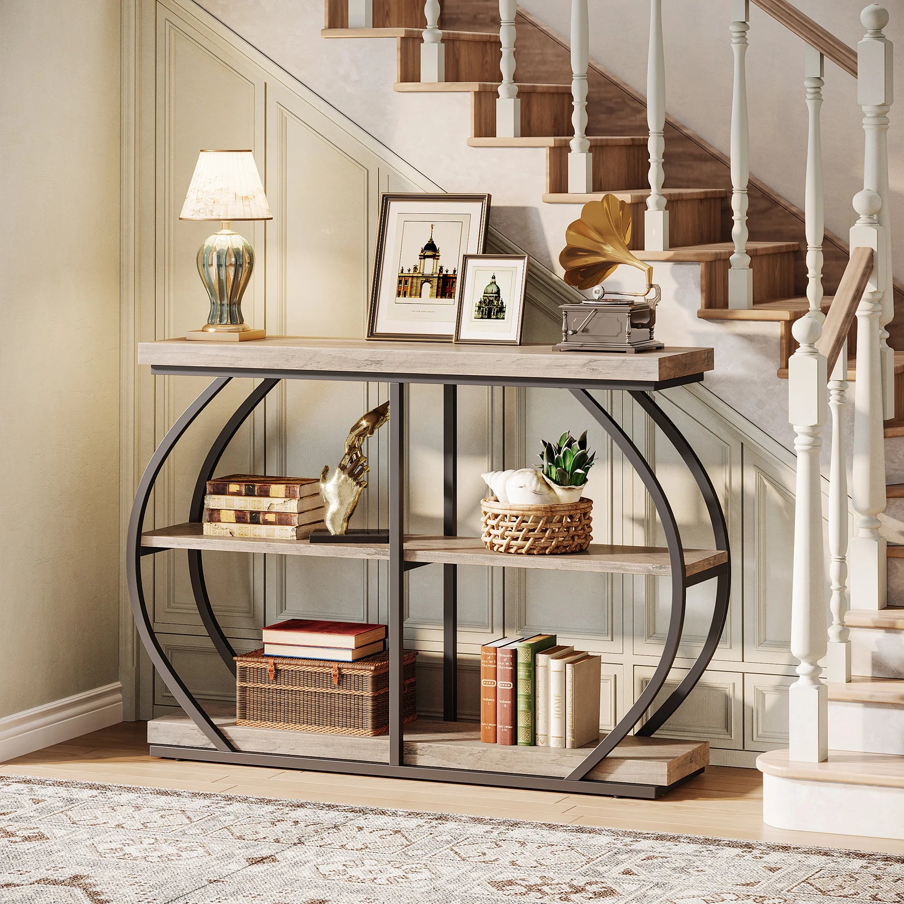 41.3" Console Table, 3-Tier Entryway Table