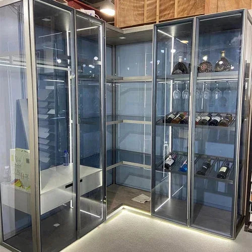 Showcases Cellar Wine Cabinets Rack Shelf Glass Bar Counter Wine Cabinet Liquor Living Room Vitrina De Cristal Storage Furniture