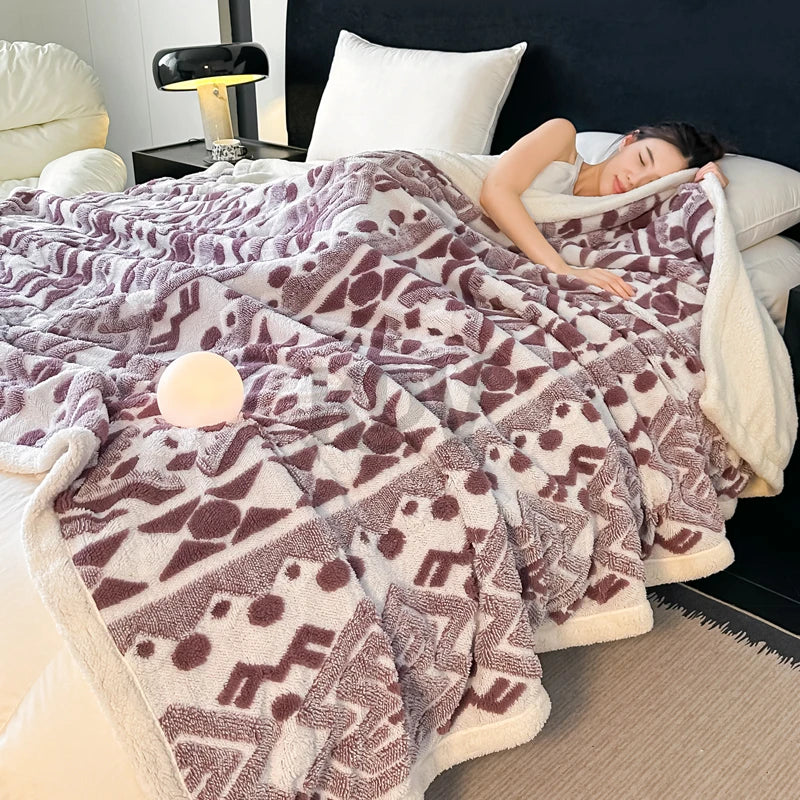 Fleece Blanket, Artificial Wool, Various Colors, Sizes