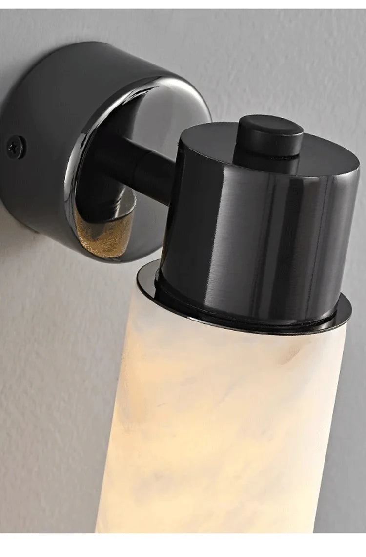 Black, Golden, marble wall lamp, Multiple Lengths