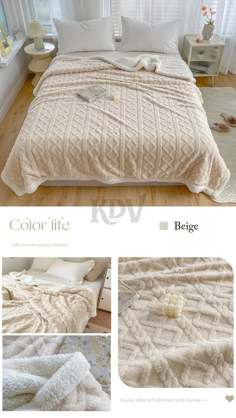 Fleece Blanket, Thick Warm, Single, Double, 10 Colors