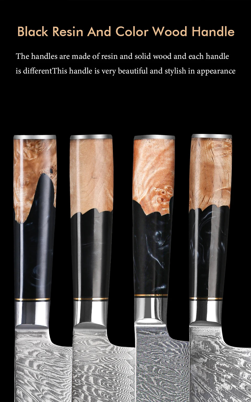 Damascus Kitchen Chef Knife High Carbon Steel