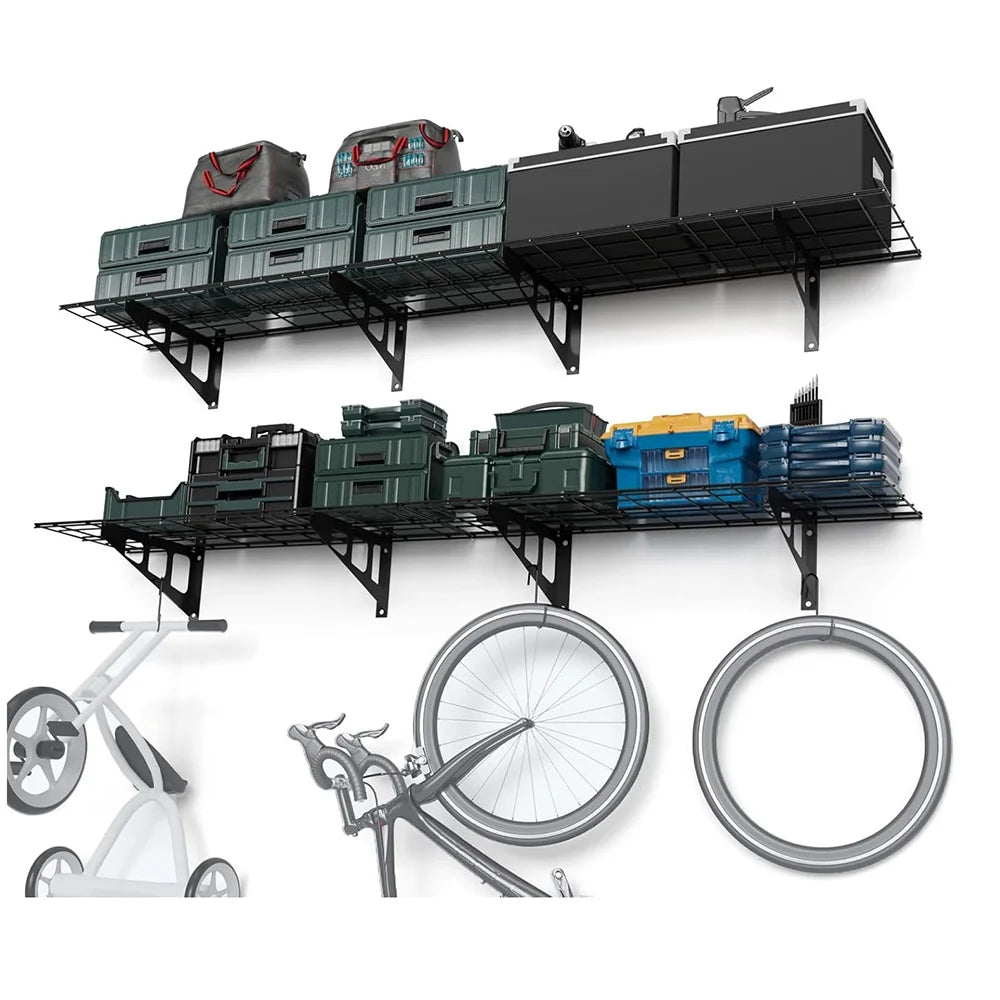 Garage Wall Shelving 2 Pcs 12x72 inch Wall Mounted