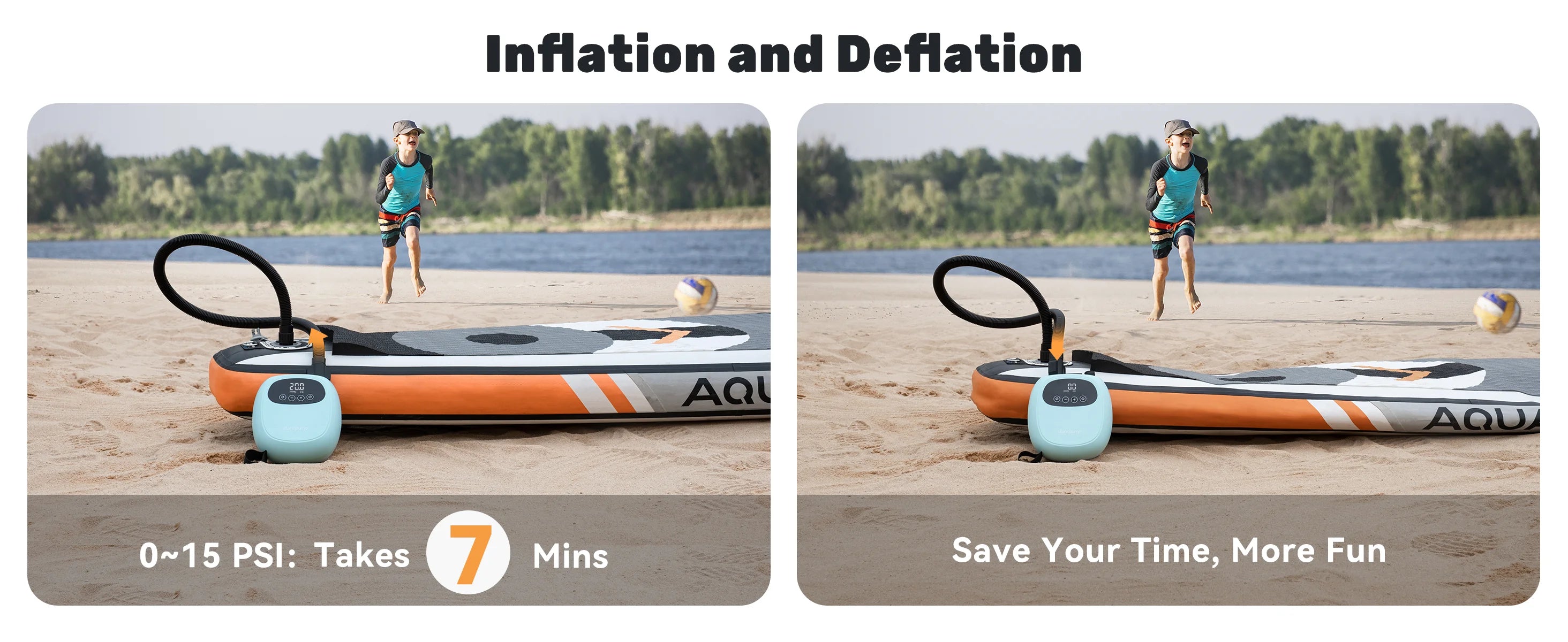 Electric 20PSI Pump, Paddle Board, Kayak, Surfing Board