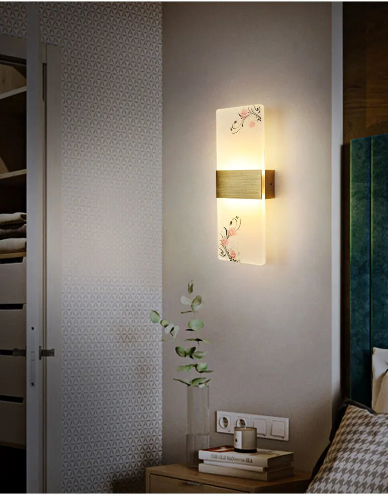 6W 10W LED Chinese Style Printing Wall Light