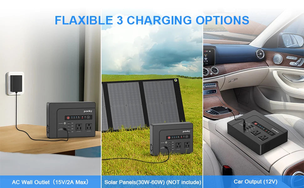 200W, Portable Solar Backup Power Supply, Camping