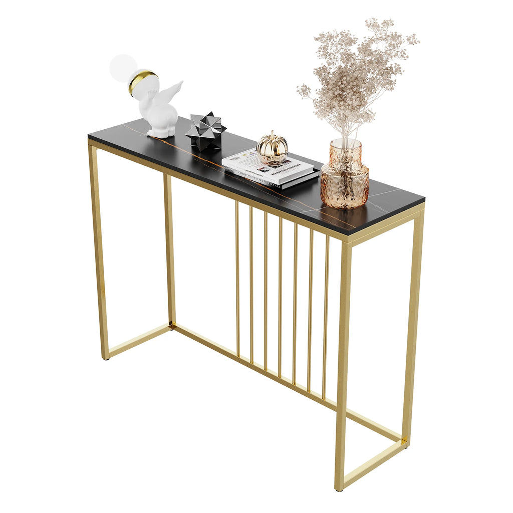 Marble Table Gold Metal Frame Storage Display