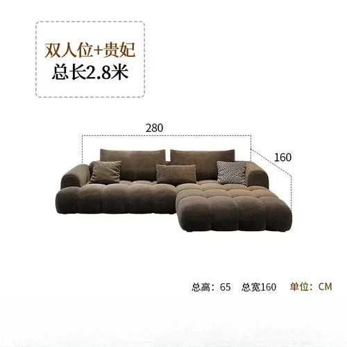 Brown Floor Recliner Sofa Bed