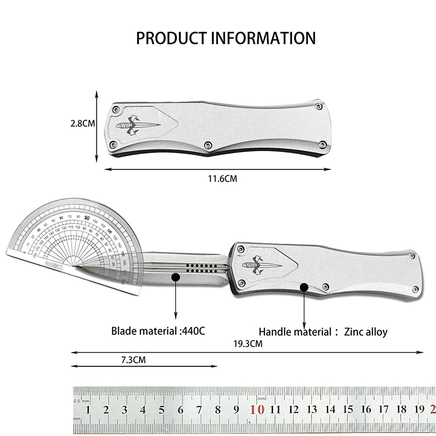 Folding Pocket Knife, Zinc Alloy Handle