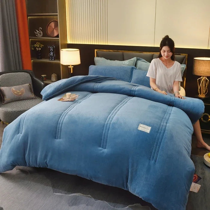 double-sided lamb wool quilt, Various Colors, Sizes