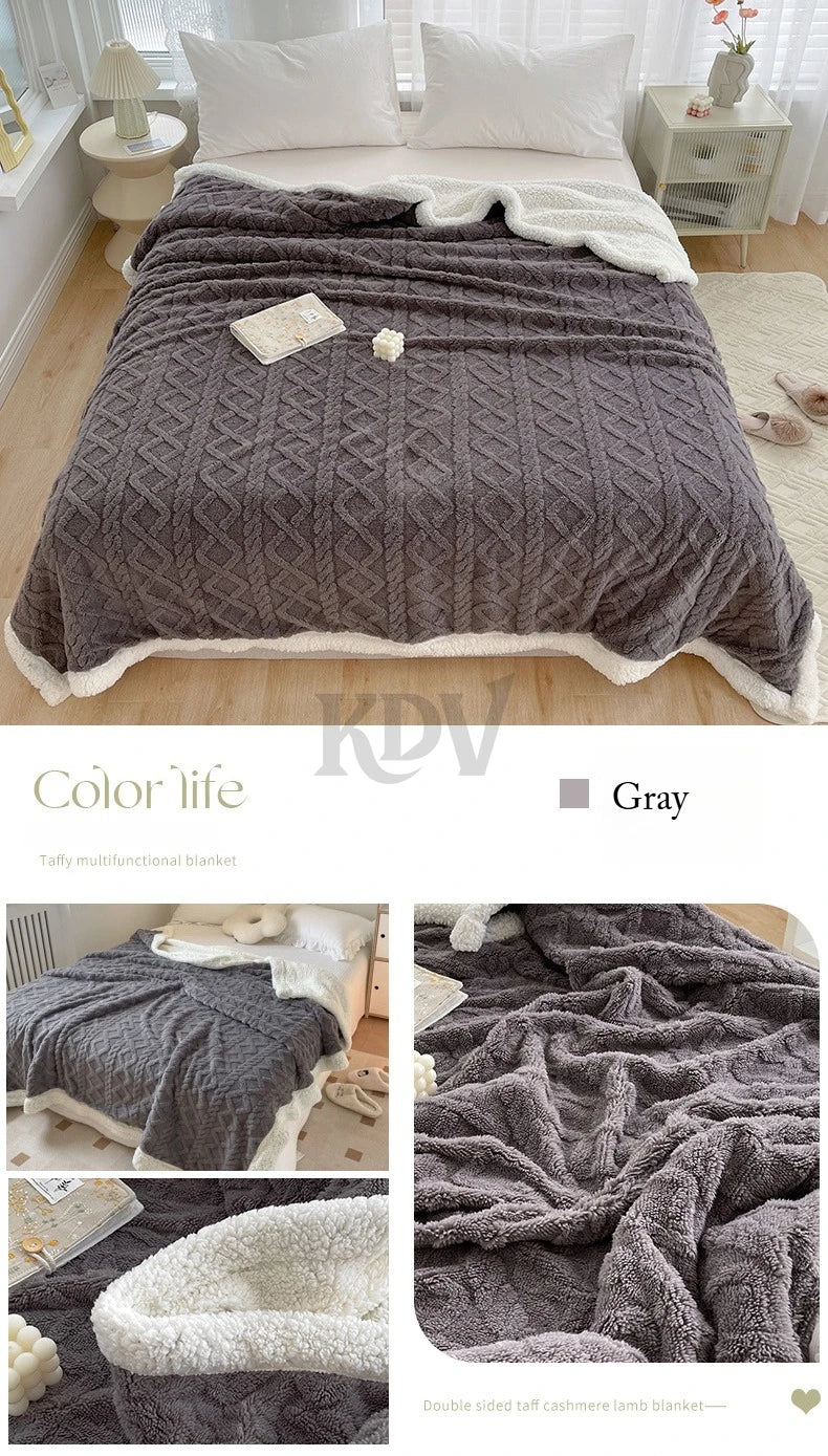 Fleece Blanket, Thick Warm, Single, Double, 10 Colors