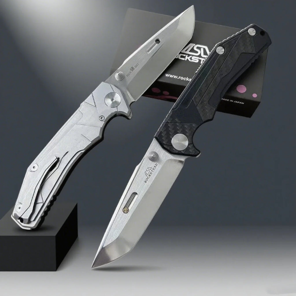 Carbon fiber hybrid handle, portable folding knife
