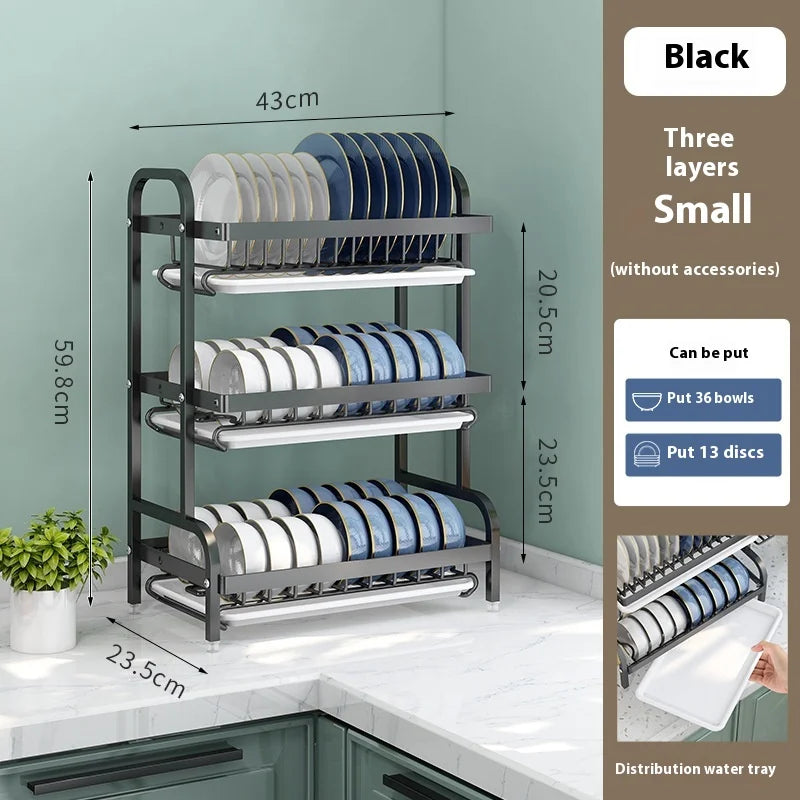 Dish Drying Rack Kitchen Dish Storage, Large Capacity