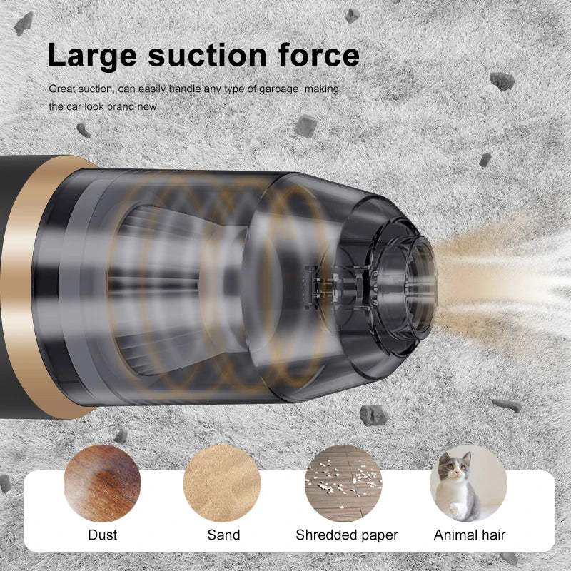 Wireless Car Vacuum Cleaner, High Power Cleaning Machine