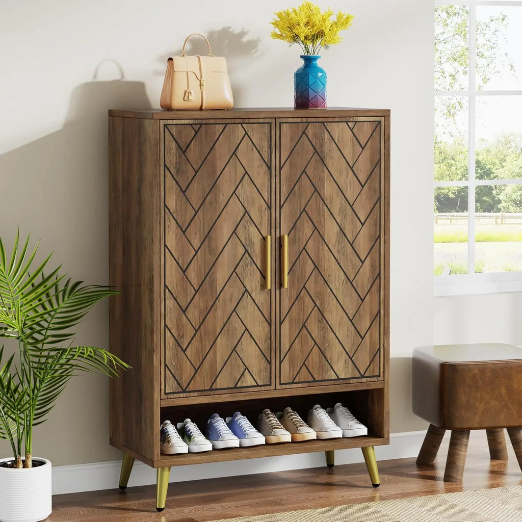 6-Tier Wooden Shoe Storage Cabinet