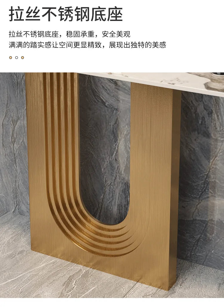 Space Saving Drawer Console Tables, Marble Top