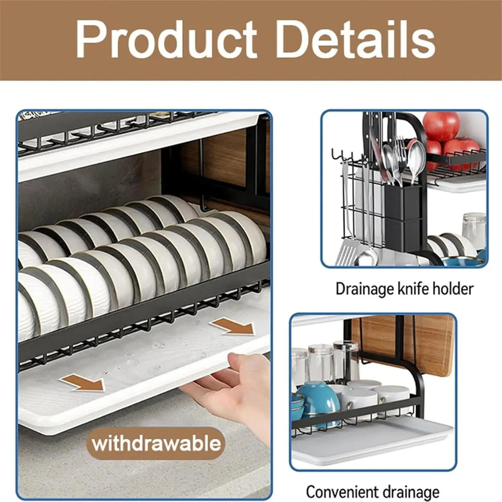 Dish Rack, Kitchen Countertop Utensil Holder