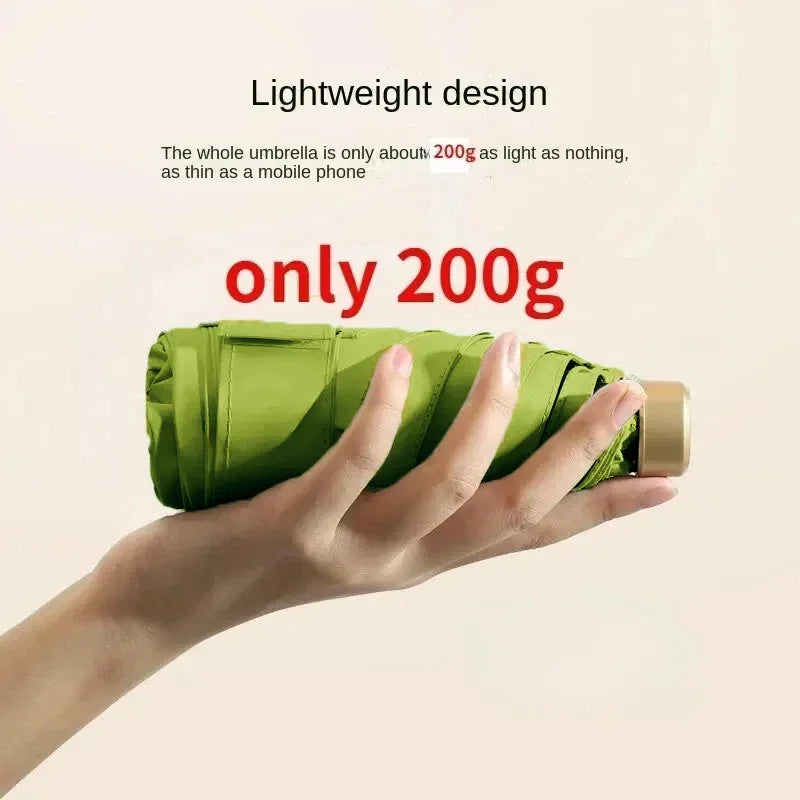 Mini Sun, Rain Pocket Umbrella, Vinyl, Folding