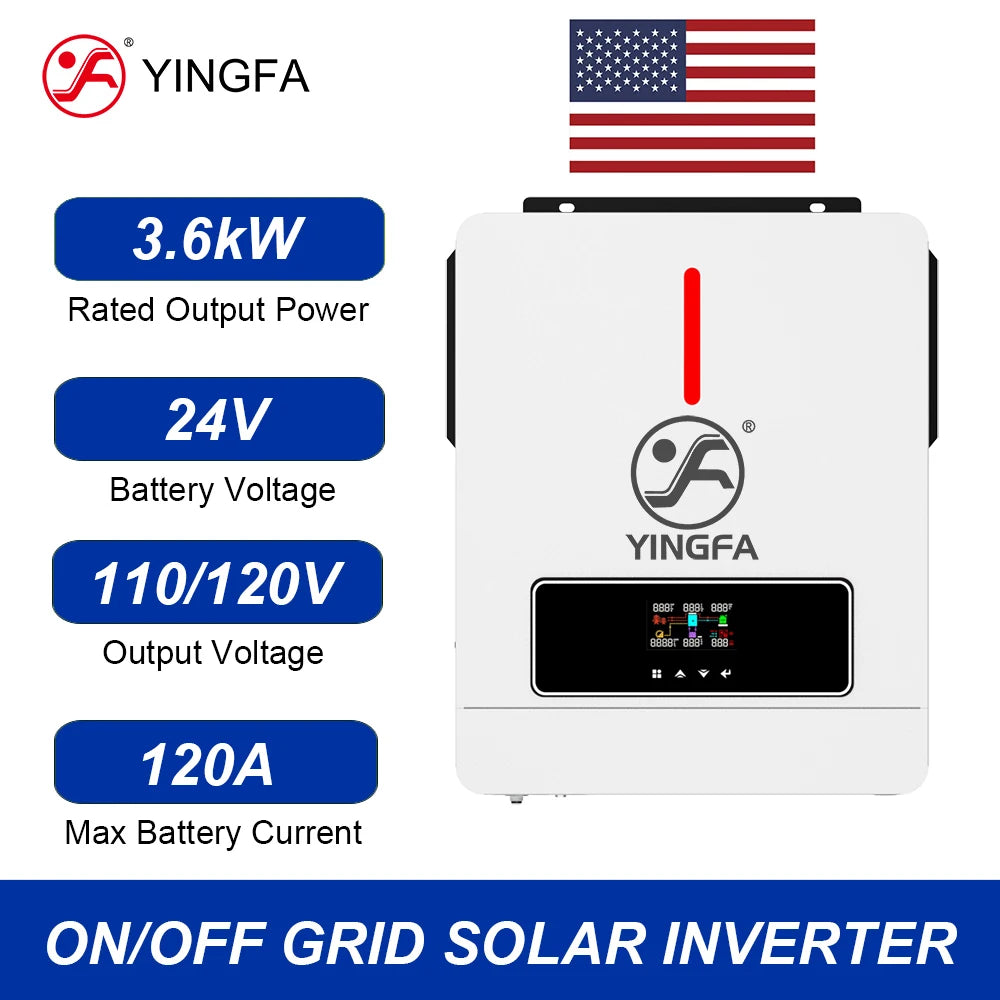 Solar Power Pure Sine Wave Inverter 3.6kW 24V 110V