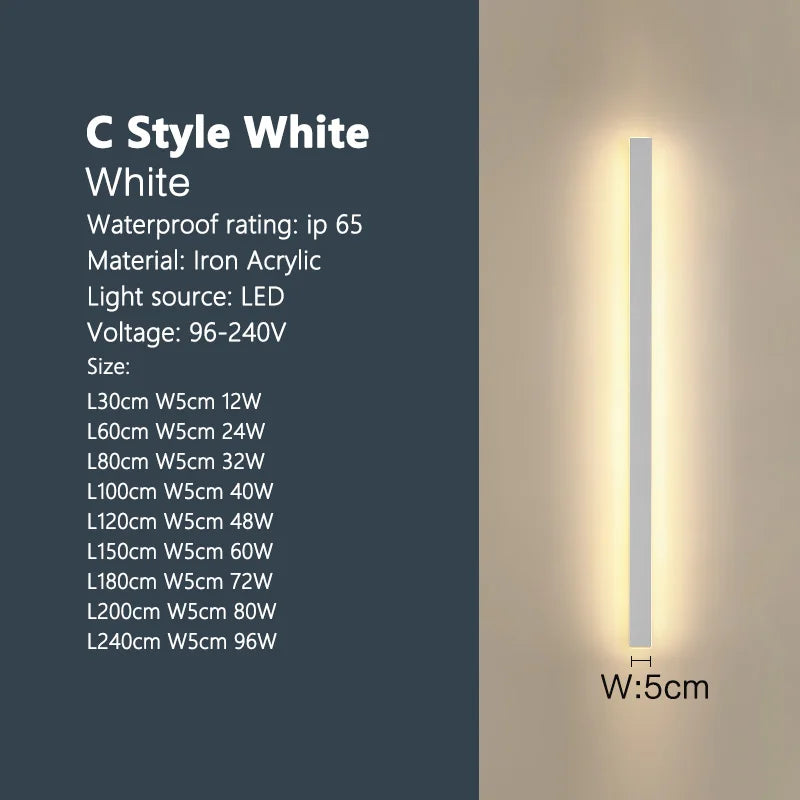 Waterproof LED strip background wall lamp