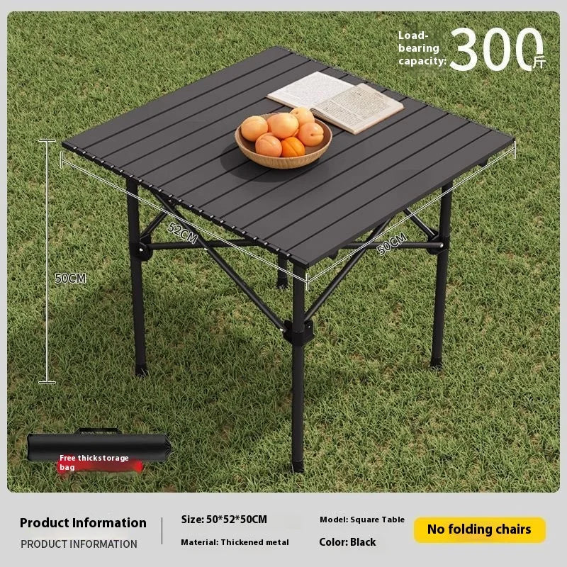 Aluminum Camping Table, Adjustable Height Fast Setup