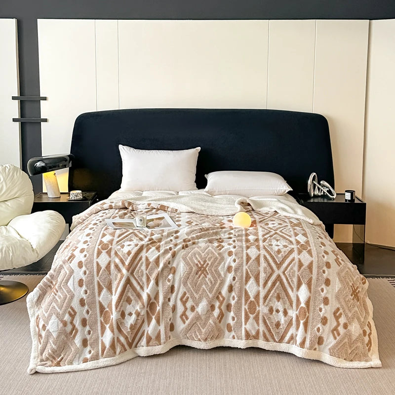 Fleece Blanket, Artificial Wool, Various Colors, Sizes