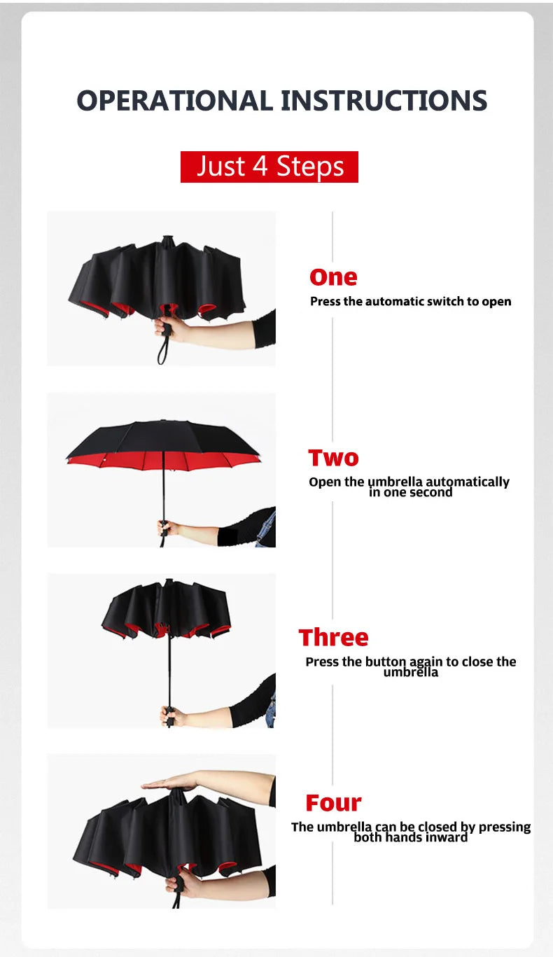 Extra Large, Triple Folding, Sunshade Umbrella