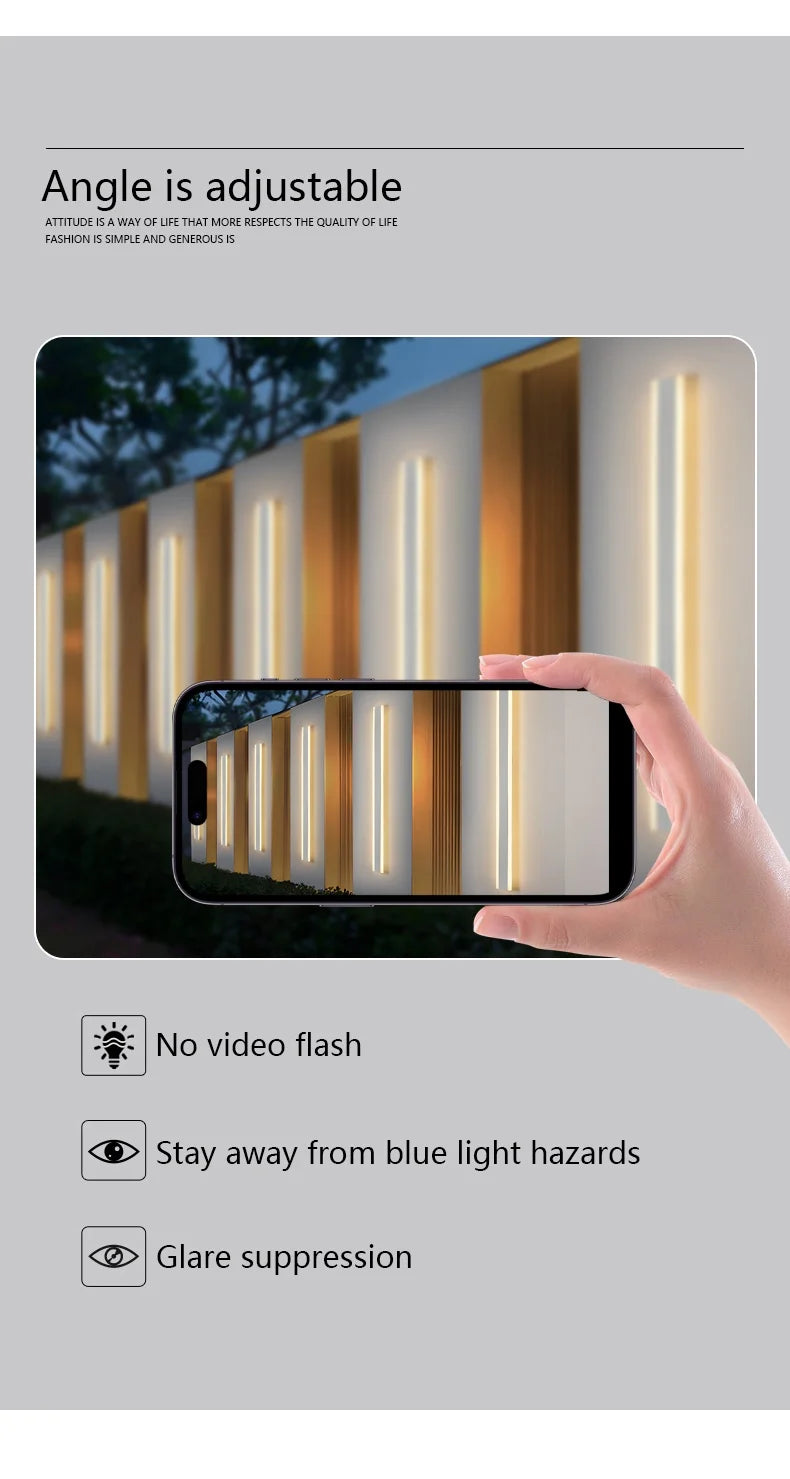 Long Strip Outdoor Waterproof Wall Garden Lights