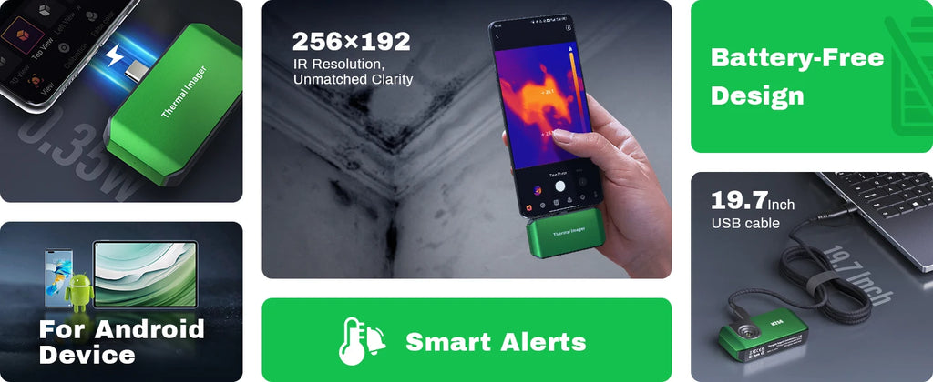 Thermal Imaging Infrared Camera, 4 USB-type C
