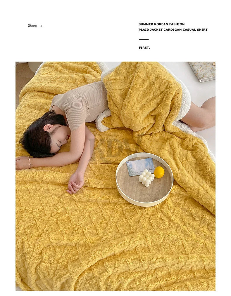 Fleece Blanket, Thick Warm, Single, Double, 10 Colors