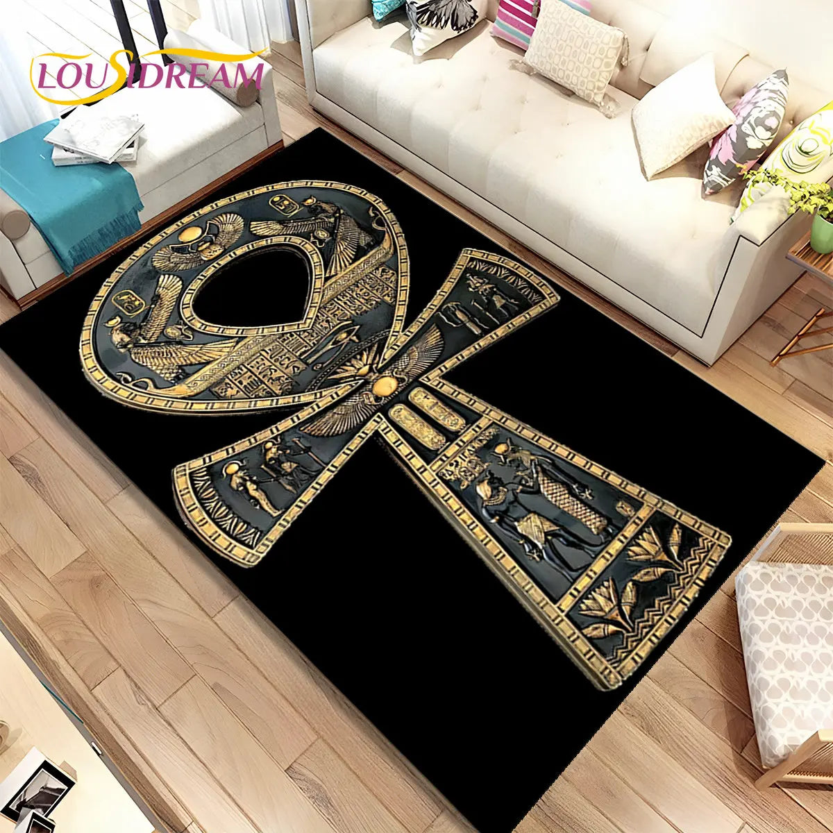 Egypt Anubis Horus Mythology Non-Slip Area Rugs