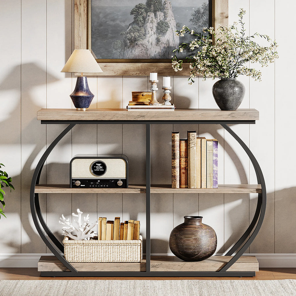 41.3" Console Table, 3-Tier Entryway Table