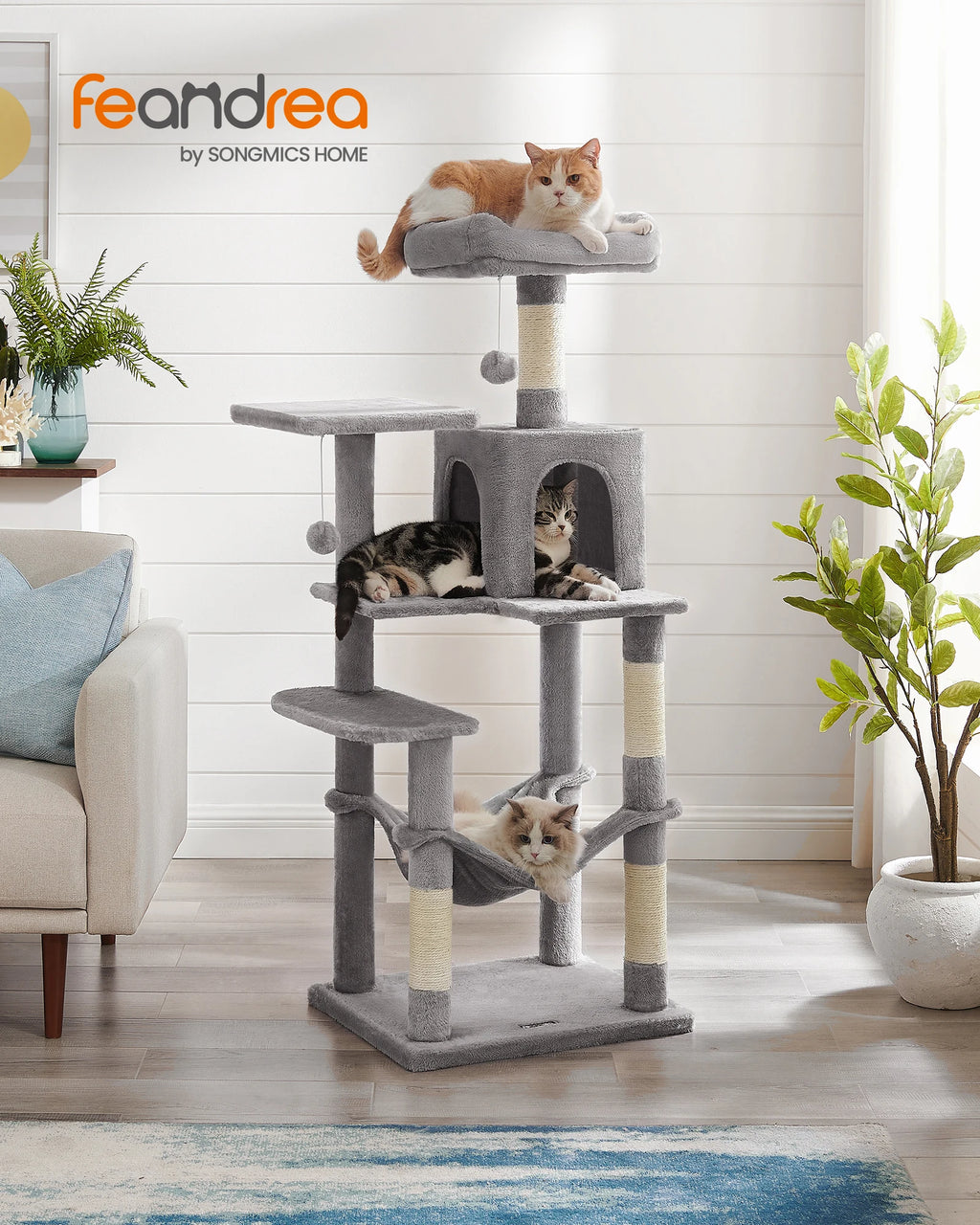 56.3-Inch Cat Tower for Indoor Cats