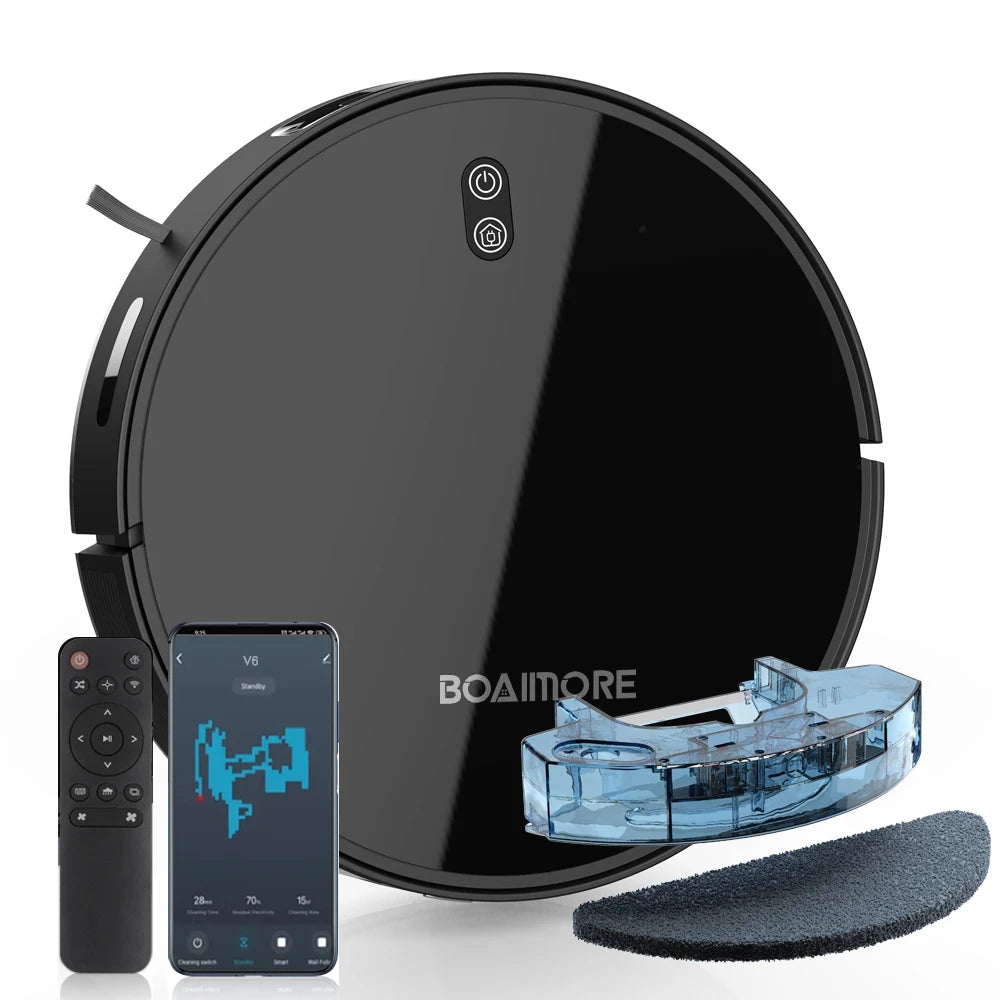 Robot Vacuum Cleaner, Mop, WiFi/Voice, Auto-Recharge