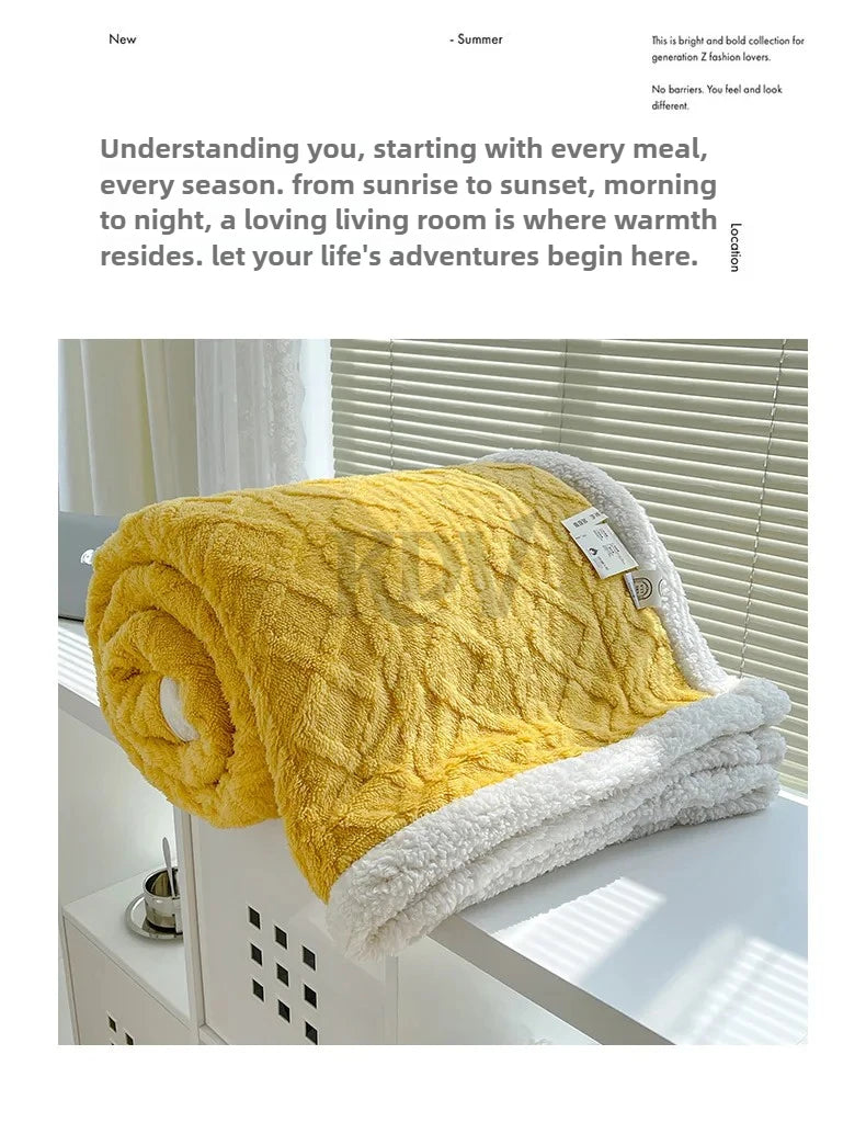 Fleece Blanket, Thick Warm, Single, Double, 10 Colors