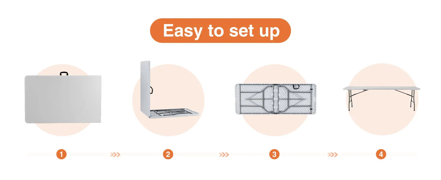 Folding Outdoor, Indoor Foldable Table, Carrying Handle