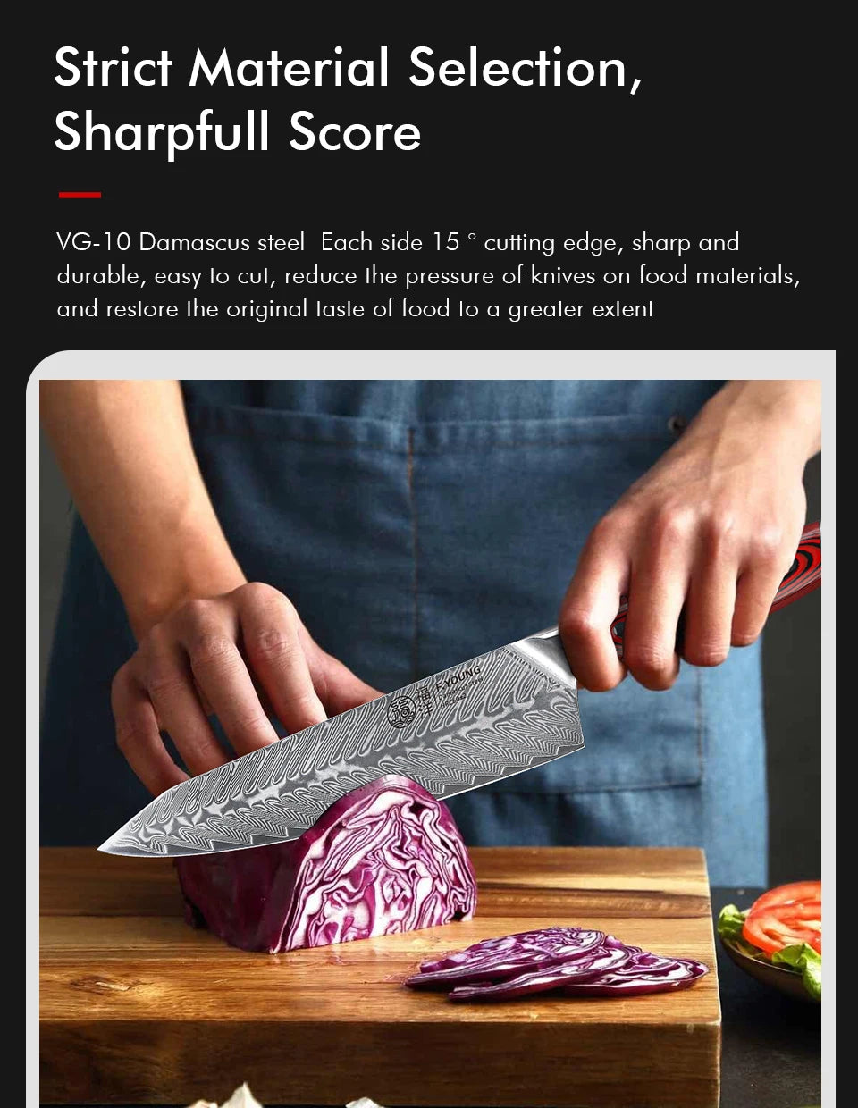 8.2" Professional Damascus Steel Kitchen Knife