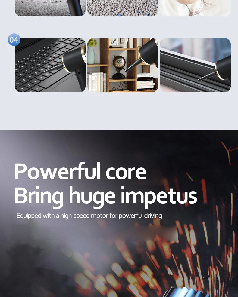 Suction and Blowing Mini Car Vacuum Cleaner