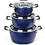 Granitestone Nonstick Pots and Pans Set, Nonstick, 5qt 3qt 1qt