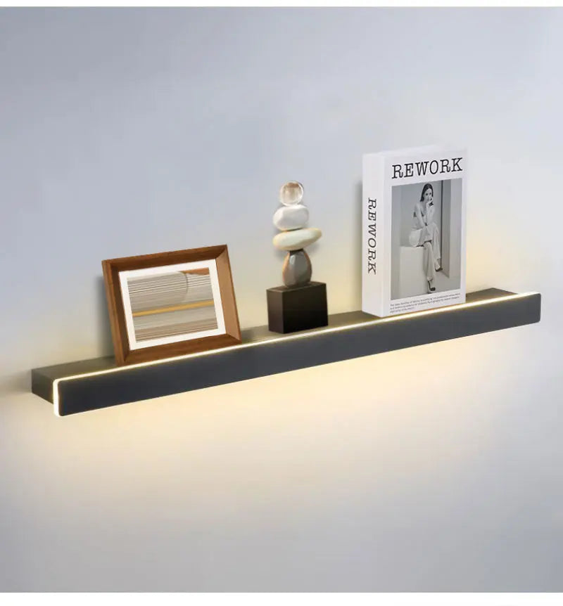 Storage rack, strip lamp, Black, White