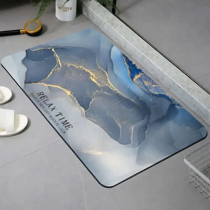 Marble Printed Floor Mat Bathtub Rug