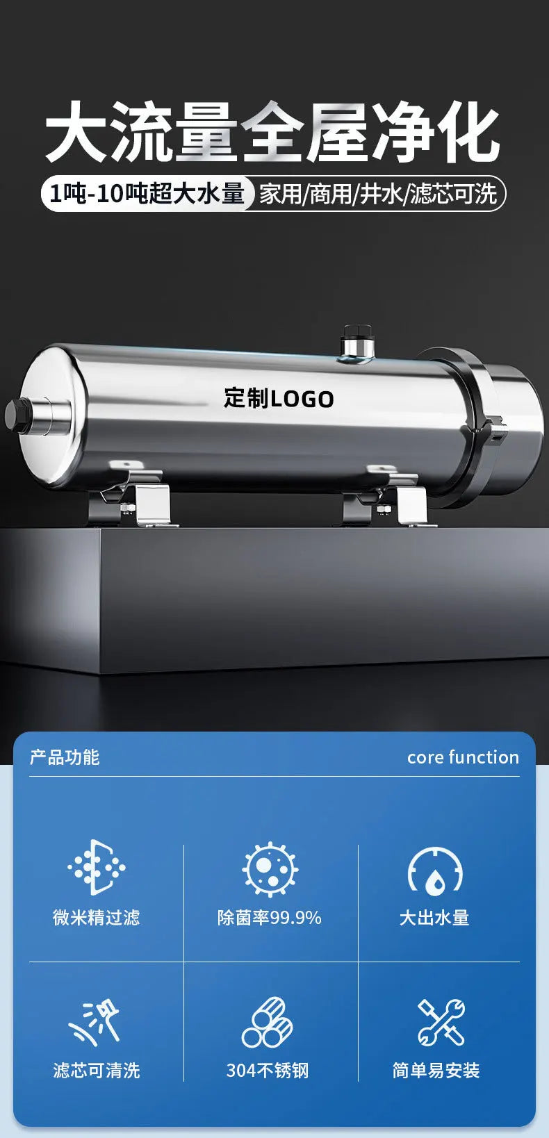 Reusable, Filter System, High Flow, Straight UF Filters