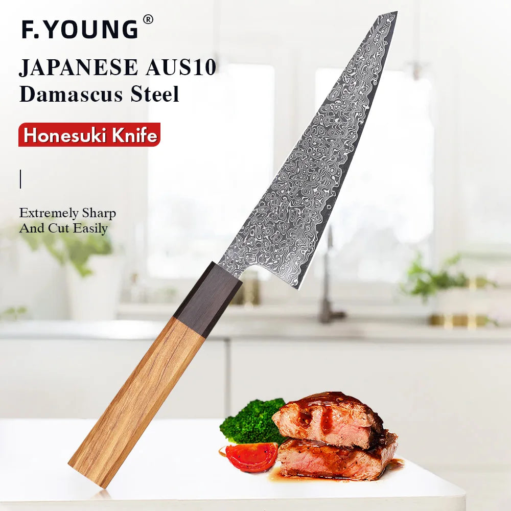 6-inch Honesuki Knife Damascus Steel Kitchen Chef Knives