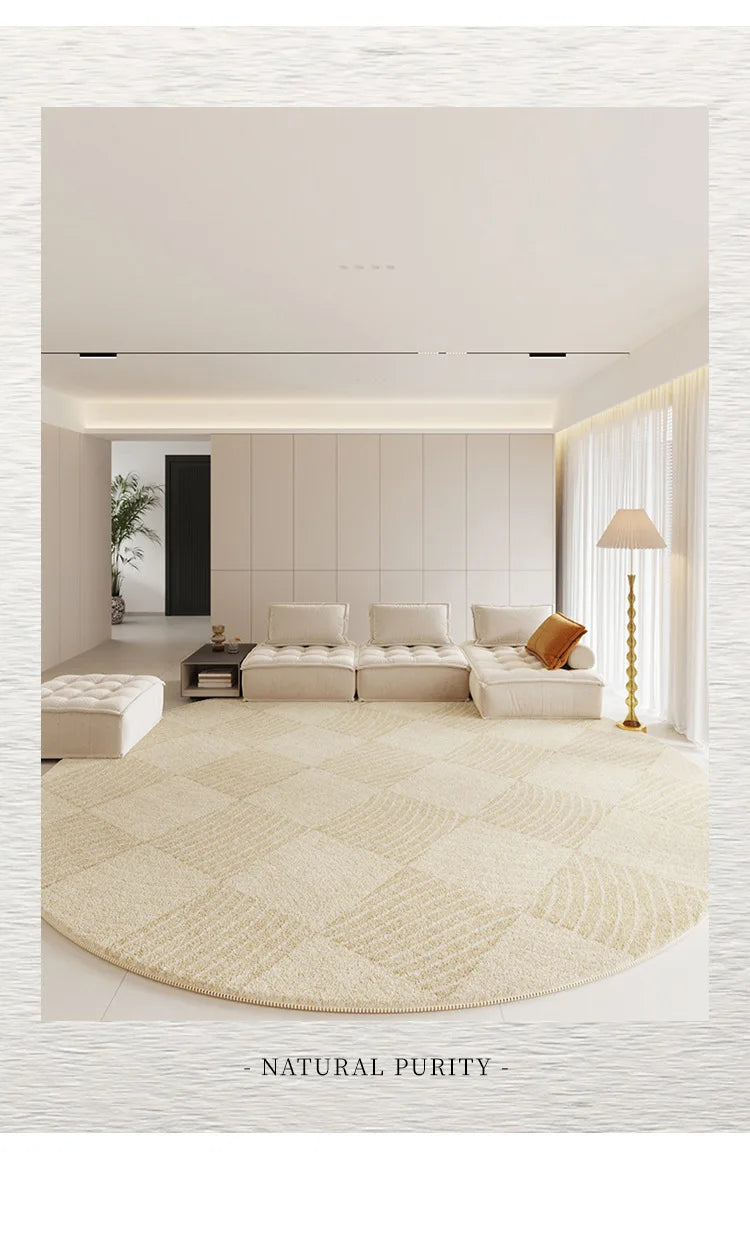 Fluffy Soft Lounge Rugs, Round Floor Mat, Anti-slip