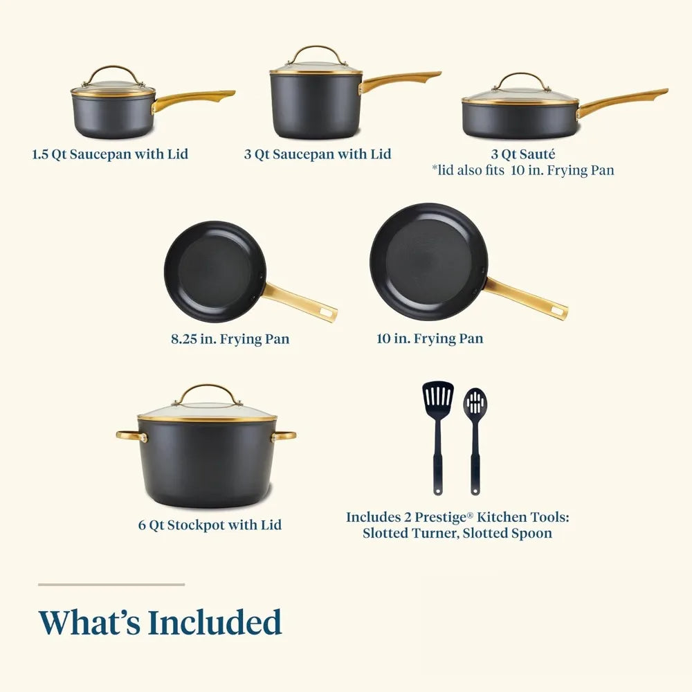 Farberware Forged Nonstick Cookware Set with Lids