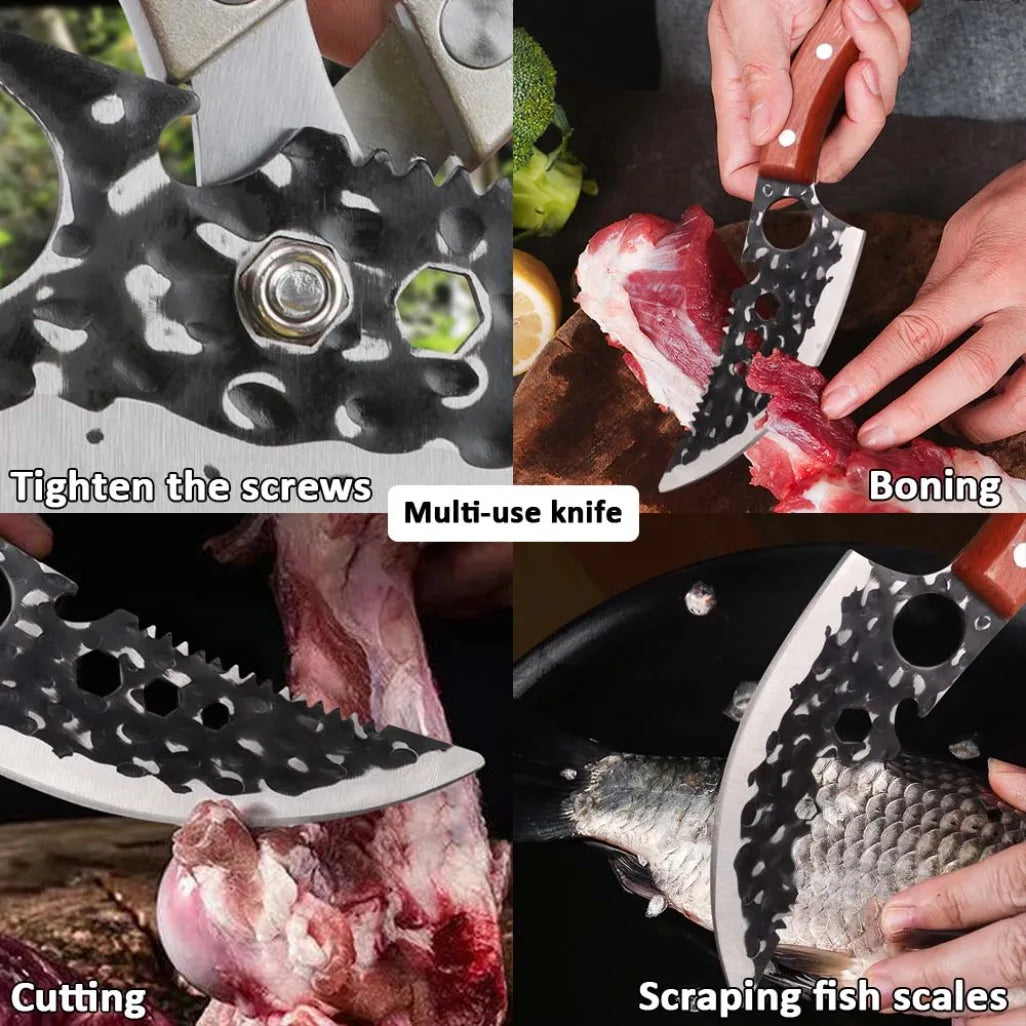 1-6PCS Stainless Steel Kitchen Knives Set