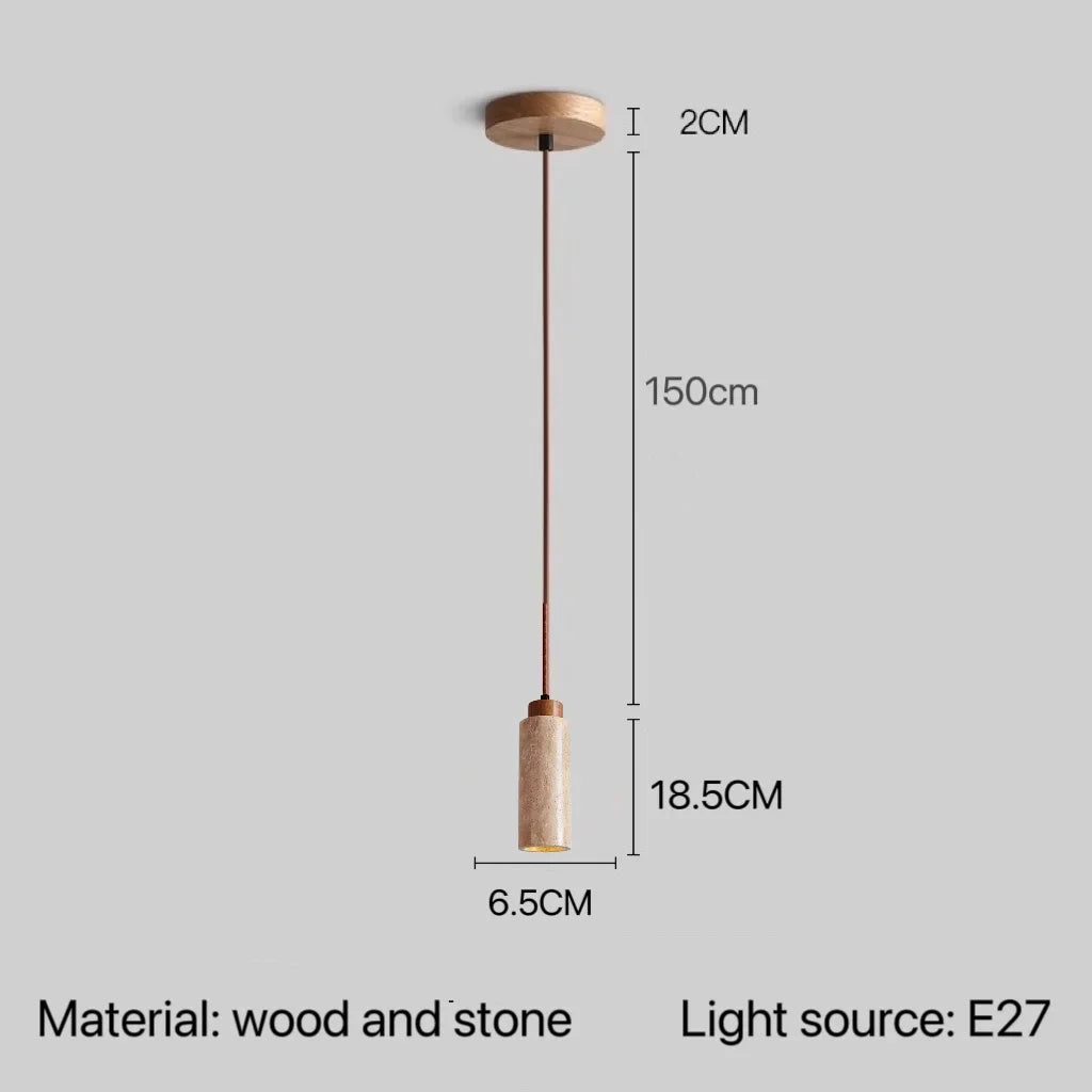 Stone Pendant LED Lamps, Bedroom, Bathroom, Dining Room