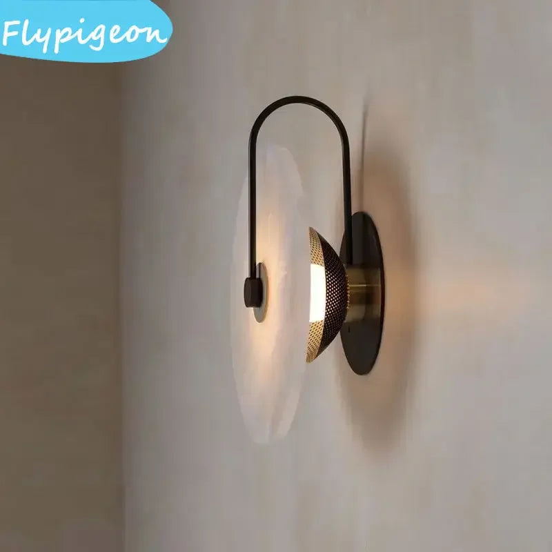 White LED Wall Lamp, Stone Design, Indoor Lighting